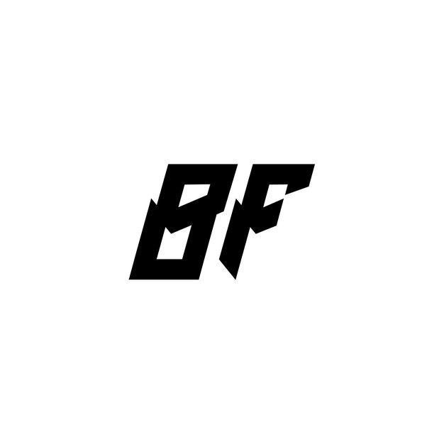 Vector bf monogram logo design letra texto nombre símbolo monocromo logotipo alfabeto carácter simple logo