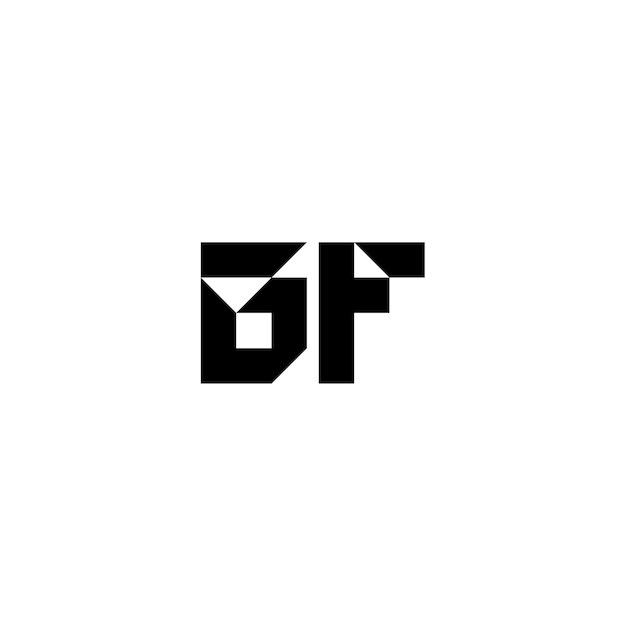 BF Monogram Logo Design letra texto nombre símbolo monocromo logotipo alfabeto carácter simple logo