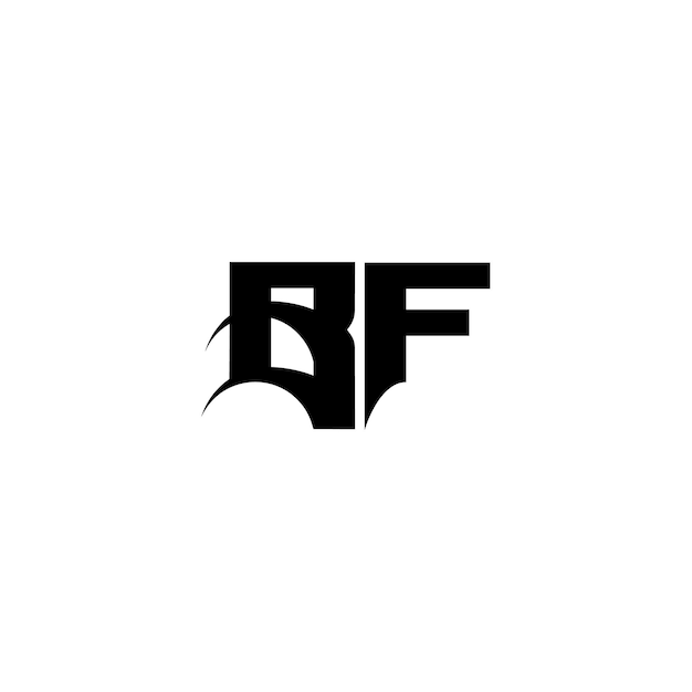 BF Monogram Logo Design letra texto nombre símbolo monocromo logotipo alfabeto carácter simple logo