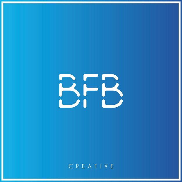 BFB Creative Vector Último Diseño de Logotipo Mínimo Último Logotipo Premium Ilustración Vector Monograma