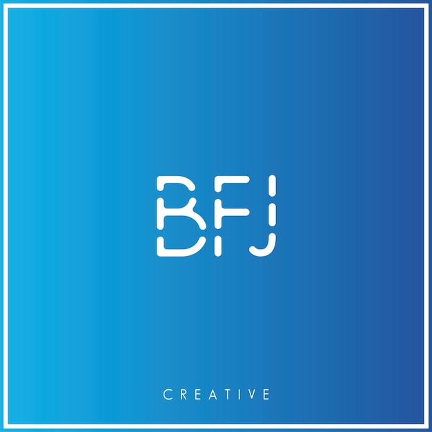 BFJ Creative Vector Último Diseño del logotipo Último mínimo Logotipo Premium Ilustración vectorial Monograma