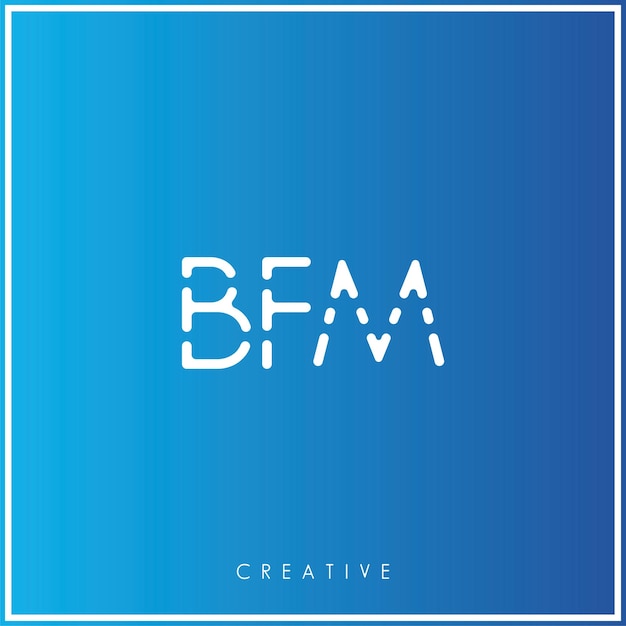 BFM Creative Vector Latter Diseño de logotipo Minimal Logotipo Latter Premium Ilustración vectorial Monograma