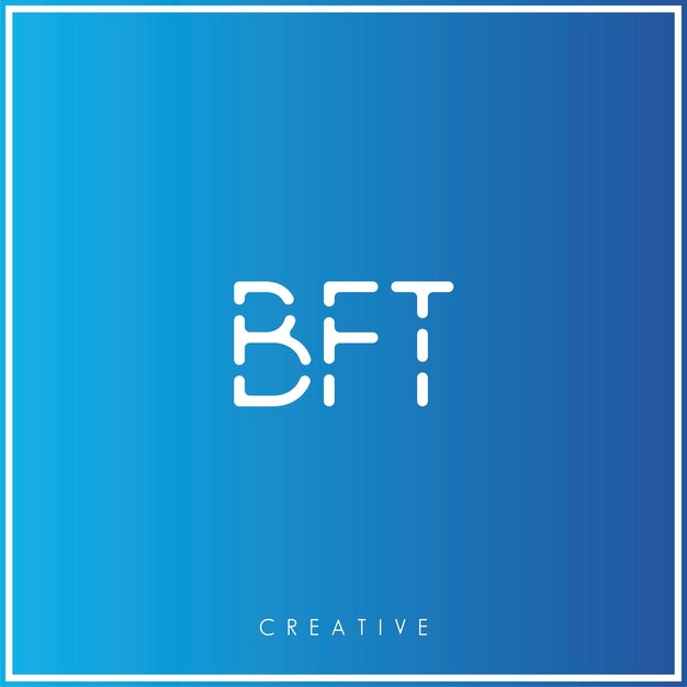BFT Creative Vector Latter Diseño de logotipo Minimal Logotipo Latter Premium Ilustración vectorial Monograma