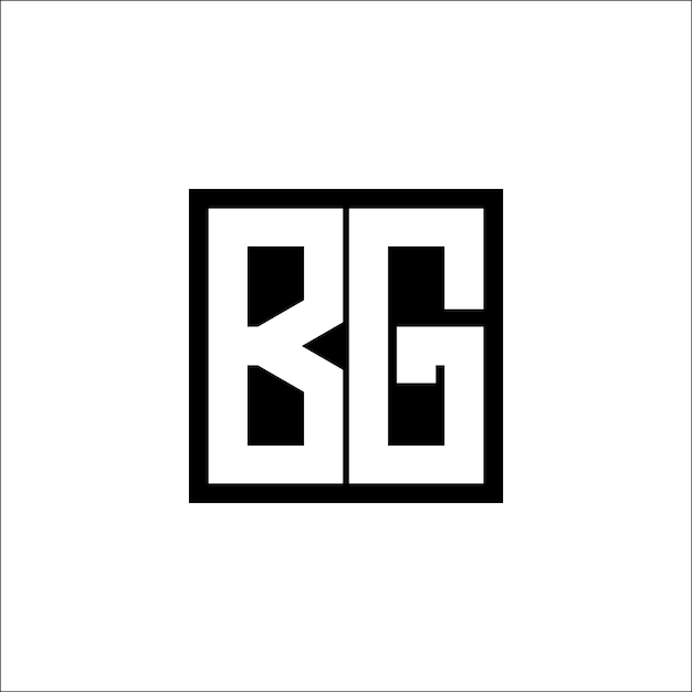 BG Combinación de letras modernas Logotipo de diseño minimalista
