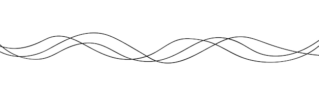 Bg con delgada línea ondulada abstracta curva de onda plantilla sin costura vector de fondo gráfico lineal ondulado