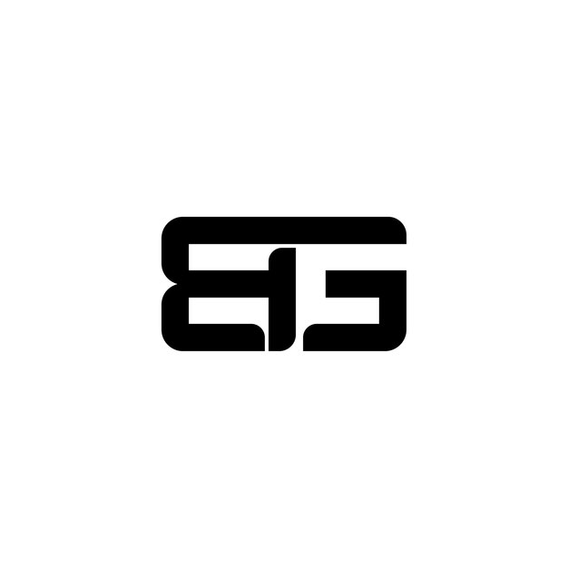 BG Monogram Logo Design letra texto nombre símbolo monocromo logotipo alfabeto carácter simple logo