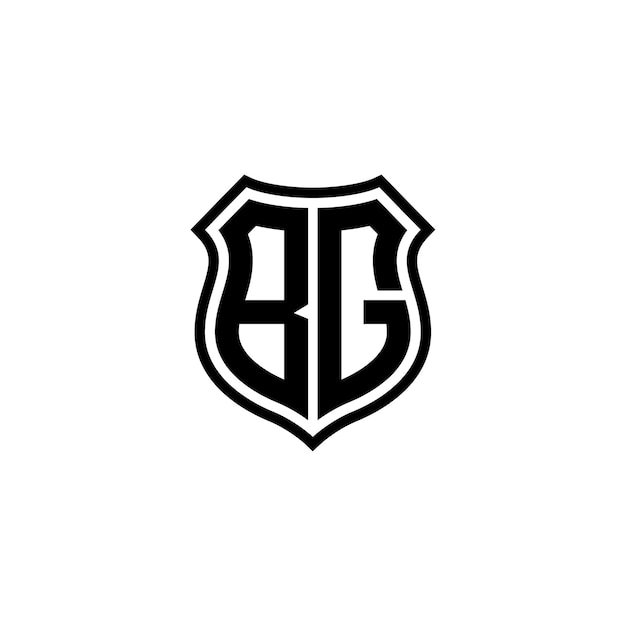 BG Monogram Logo Design letra texto nombre símbolo monocromo logotipo alfabeto carácter simple logo