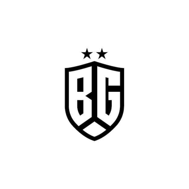 BG Monogram Logo Design letra texto nombre símbolo monocromo logotipo alfabeto carácter simple logo
