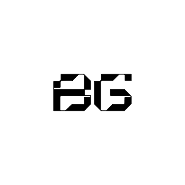 BG Monogram Logo Design letra texto nombre símbolo monocromo logotipo alfabeto carácter simple logo