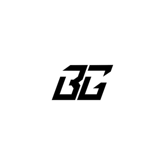 BG Monogram Logo Design letra texto nombre símbolo monocromo logotipo alfabeto carácter simple logo