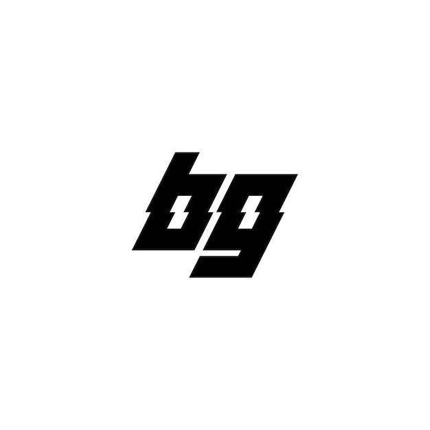 BG Monogram Logo Design letra texto nombre símbolo monocromo logotipo alfabeto carácter simple logo