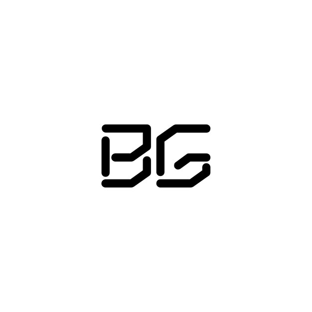 BG Monogram Logo Design letra texto nombre símbolo monocromo logotipo alfabeto carácter simple logo