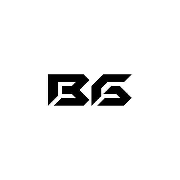 BG Monogram Logo Design letra texto nombre símbolo monocromo logotipo alfabeto carácter simple logo