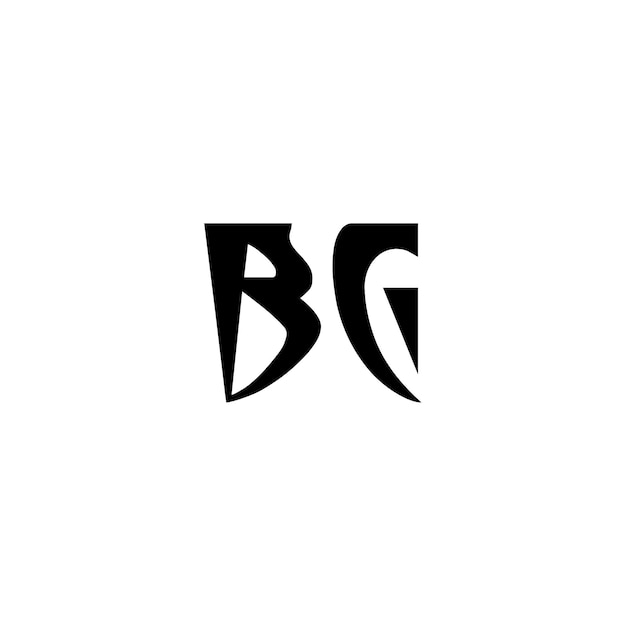 BG Monogram Logo Design letra texto nombre símbolo monocromo logotipo alfabeto carácter simple logo