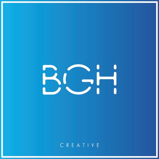 BGH Creative Vector Latter Diseño del logotipo Minimal Latter Logo Premium Ilustración vectorial Monograma