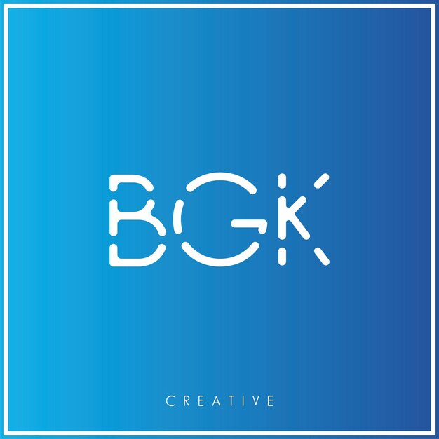 BGK Creative Vector Último Diseño del logotipo Mínimo Último Logotipo Premium Ilustración vectorial Monograma