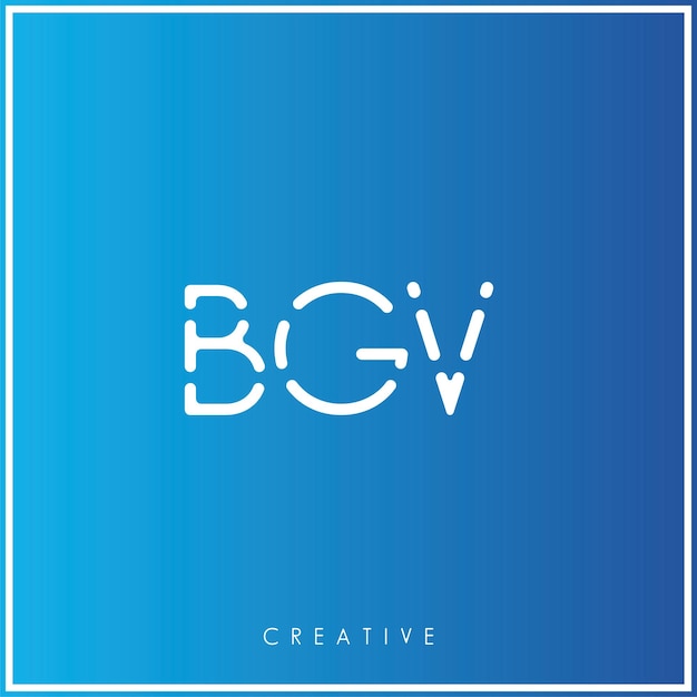 BGV Creative Vector Último Diseño del logotipo Mínimo Último Logotipo Premium Ilustración vectorial Monograma