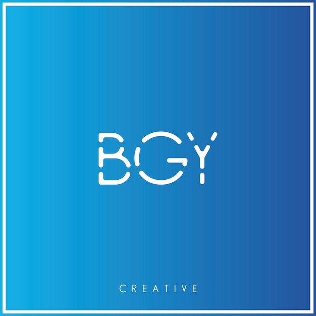 BGY Creative Vector Último Diseño del logotipo Mínimo Último Logotipo Premium Ilustración vectorial Monograma