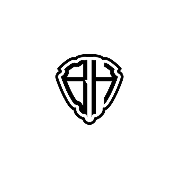BH Monogram Logo Design letra texto nombre símbolo monocromo logotipo alfabeto carácter simple logo