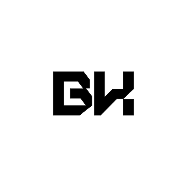 BH Monogram Logo Design letra texto nombre símbolo monocromo logotipo alfabeto carácter simple logo