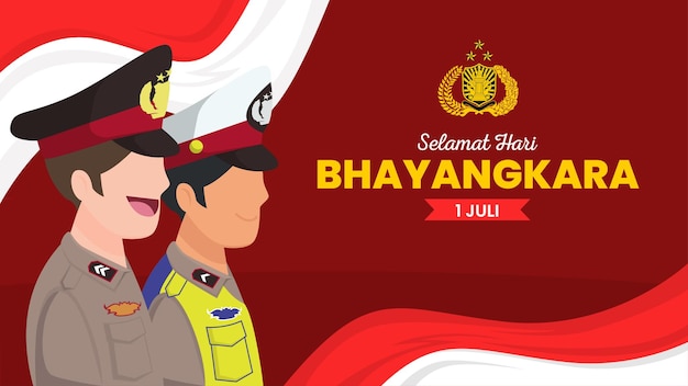 Bhayangkara o pancarta del día de la policía