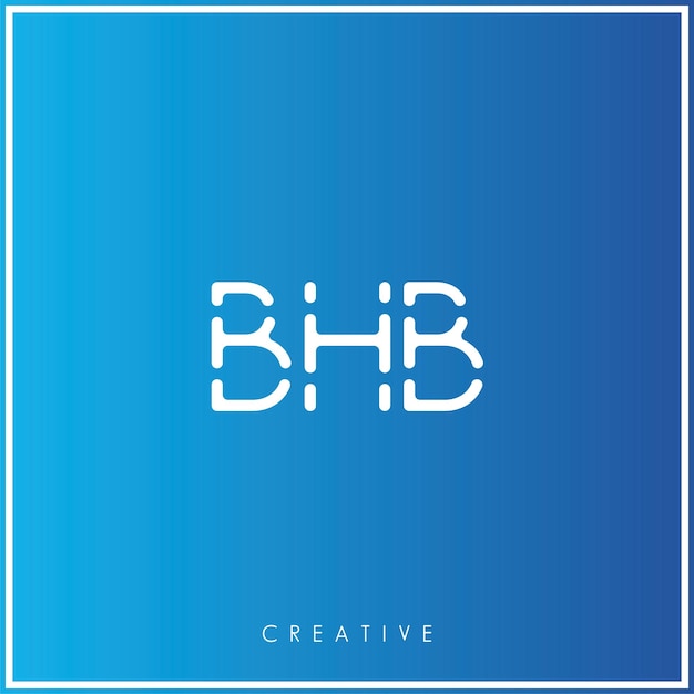 BHB Creative Vector Último Diseño del logotipo Último mínimo Logotipo Premium Ilustración vectorial Monograma
