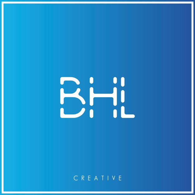 BHL Creative Vector Latter Diseño del logotipo Minimal Logotipo Latter Ilustración vectorial premium Monograma