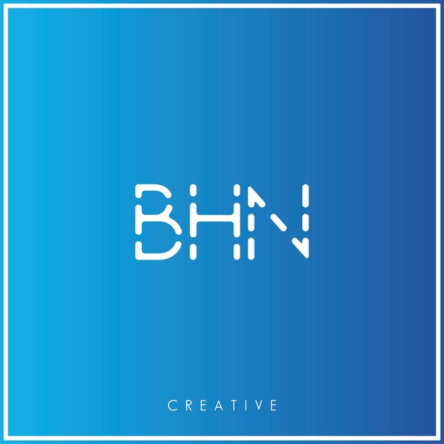 BHN Creative Vector Último Diseño del logotipo Último mínimo Logotipo Premium Ilustración vectorial Monograma