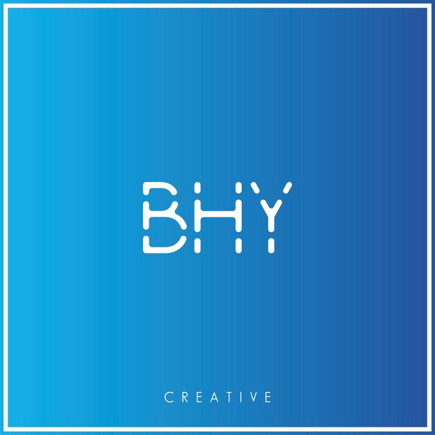 BHY Creative Vector Último Diseño del logotipo Mínimo Último Logotipo Premium Ilustración vectorial Monograma