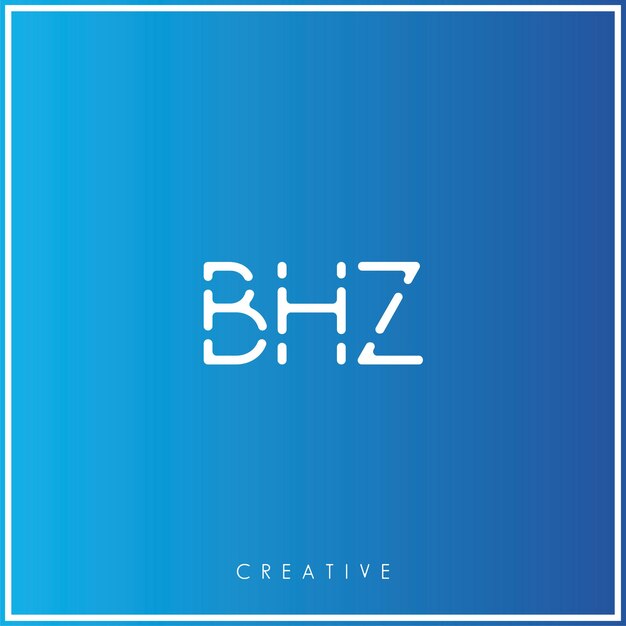 BHZ Creative Vector Latter Diseño del logotipo Minimal Latter Logo Premium Ilustración vectorial Monograma