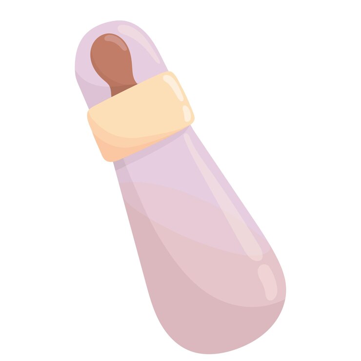 Vector biberón rosa para leche o fórmula icono primera comida