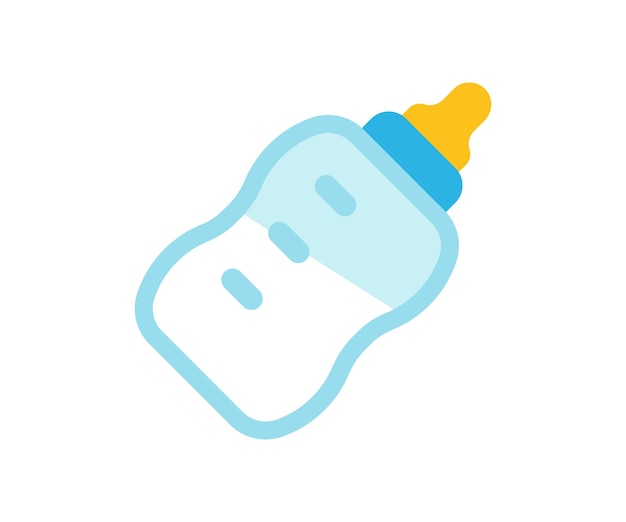 Biberón vector icono aislado emoji ilustración bebé leche botella vector emoticon