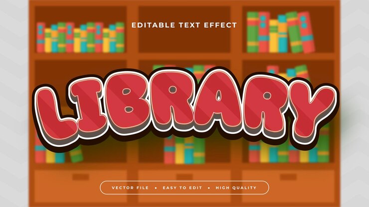 Vector biblioteca de colores estilo de fuente de efecto de texto editable en 3d