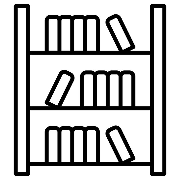 Biblioteca de ilustraciones vectoriales de estanterías