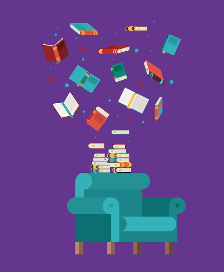 Vector biblioteca de sala de estar