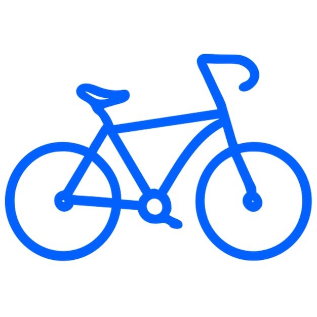 bicicleta con un buen contorno de icono de rueda