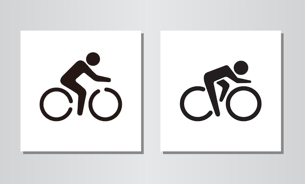 Bicicleta ciclo símbolo minimalista logo icono vector