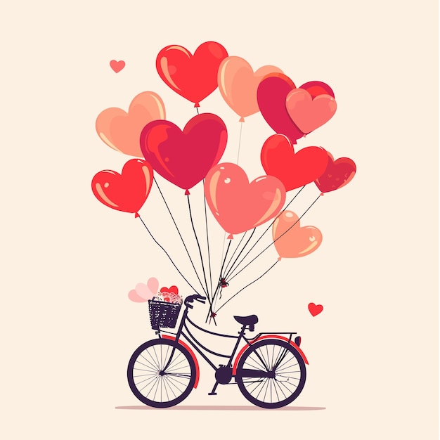 una bicicleta con corazón