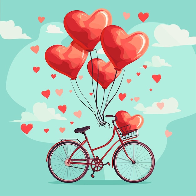 una bicicleta con corazón