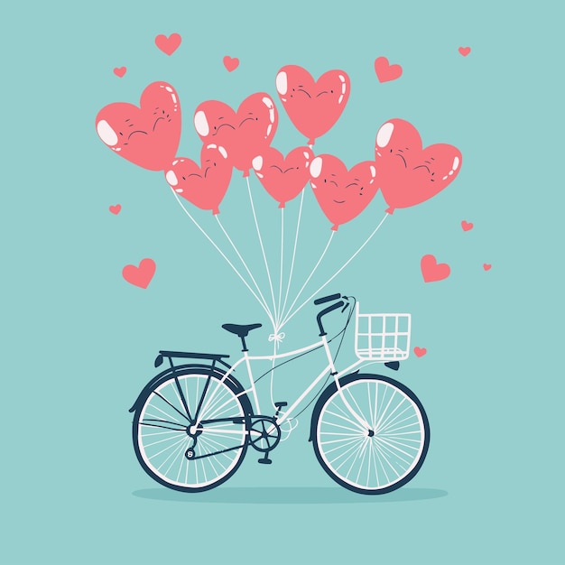 Una bicicleta con corazón