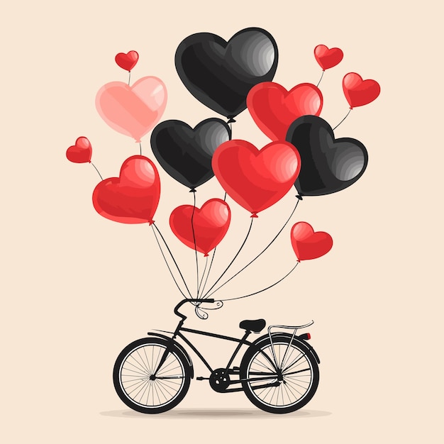 Una bicicleta con corazón