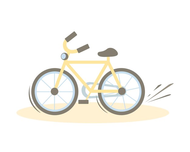 Vector bicicleta deporte de bicicleta y velocidad ilustración dibujada a mano