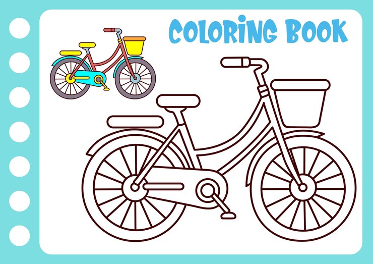 Vector bicicleta dibujada a mano ilustración plana de bicicleta aislada