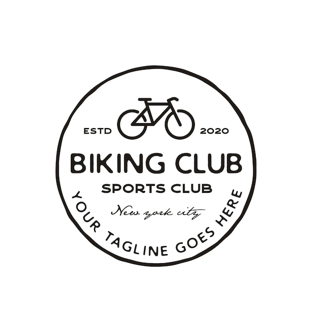 Bicicleta, diseño de logotipo de club de ciclismo