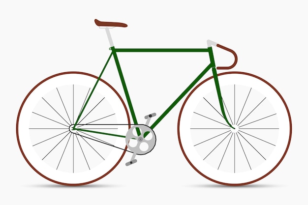 Bicicleta hipster de una sola velocidad en colores verde y marrón Bicicletas urbanas con piñón fijo