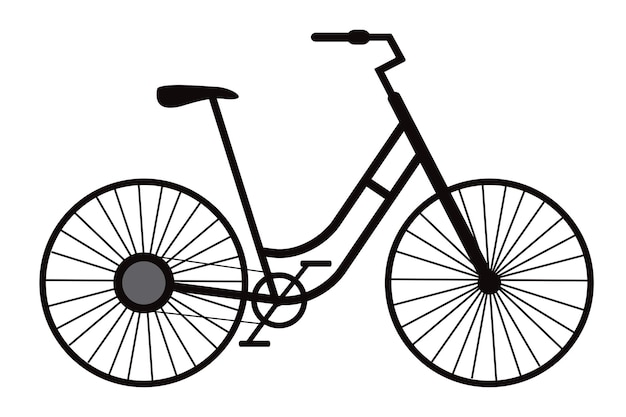 Una bicicleta Icono de bicicleta vector El concepto de ciclismo Estilo plano de moda para diseño gráfico logotipo sitio web redes sociales ui aplicación móvil