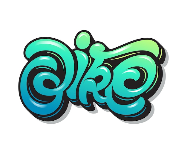 Bicicleta de letras del logotipo del vector. Fabricado en forma de bicicleta.
