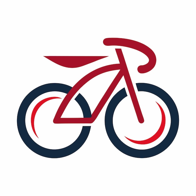 una bicicleta roja con un diseño rojo que dice "bicicleta"