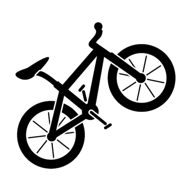 Vector bicicleta silueta icono vector ilustración