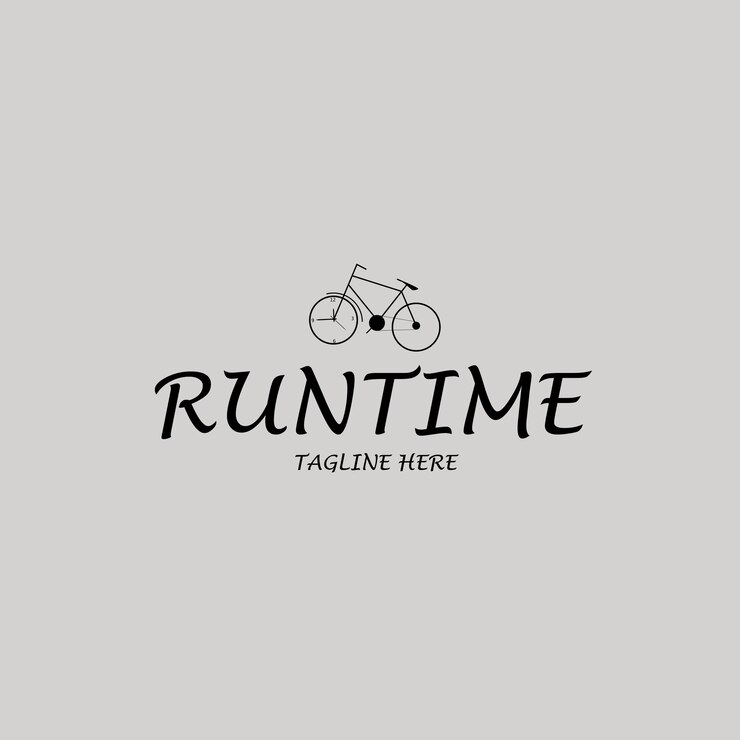 bicicleta de silueta con inspiración de diseño de vector de reloj